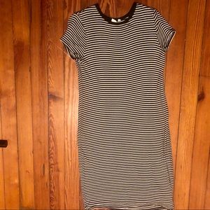 Gap Striped Midi T-shirt Dress
